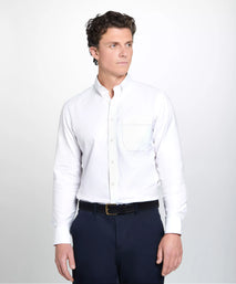 White Tailored Fit Smart Casual Button Down Weekend Oxford Shirt
