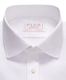 White Tailored Fit Double Cuff Poplin Formal Shirt