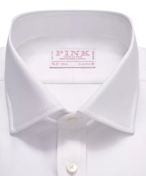 White Classic Fit Double Cuff Royal Twill Formal Shirt