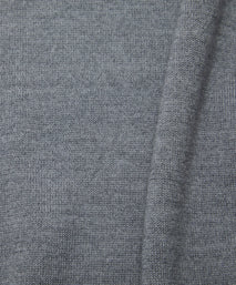 Pale Grey Merino Wool V-Neck Sweater