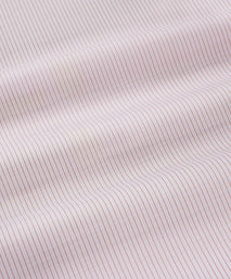 Pale Pink & White Slim Fit Fine Slub Stripe Formal Shirt
